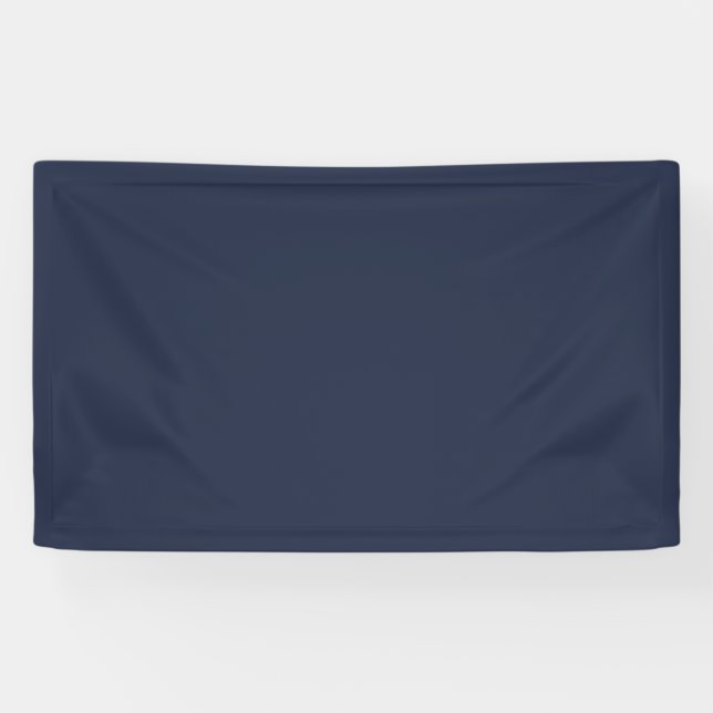 BUDGET Navy Blue Monochrome WEDDING Banner (Horizontal)
