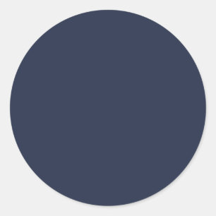 BUDGET Navy Blue Monochrome WEDDING Classic Round Sticker