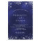 Budget navy blue silver glitter wedding invitation