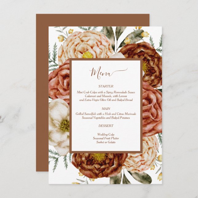  Budget Neutral Boho Terracotta  Enclosure Card (Front/Back)