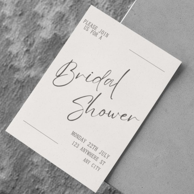 Budget Neutral  Modern Bridal Shower invitation Flyer (Creator Uploaded)