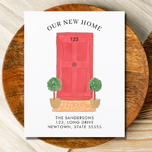 Budget New Address Red Door Moving Announcement