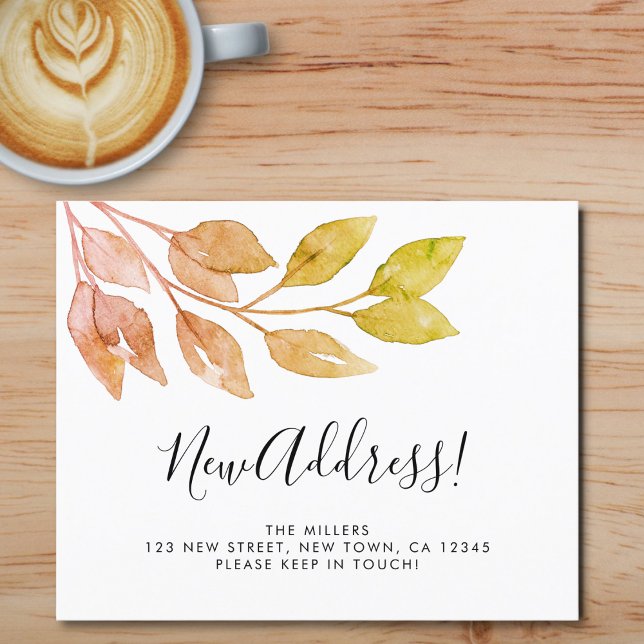 Budget New Address Rust leaves Announcement Card (Creator Uploaded)