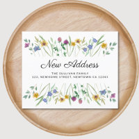 Budget New Address Wildflower Moving Announcement 
