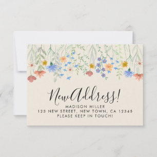 Budget New Address Wildflowers Moving Announcement