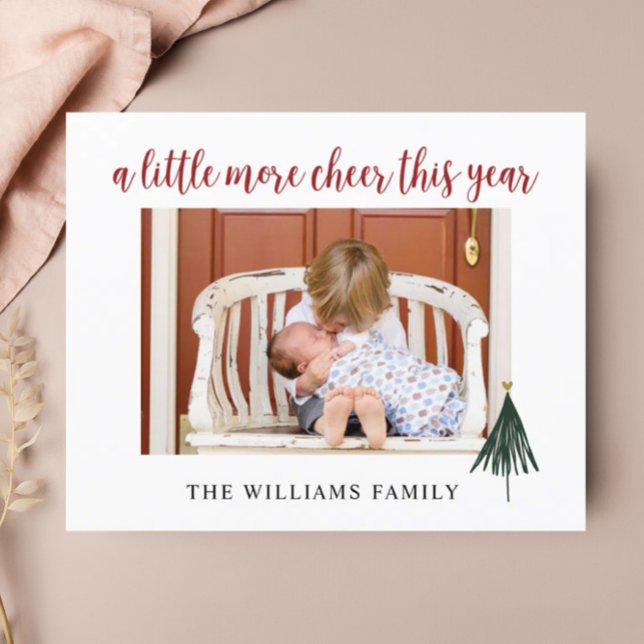 Budget New Baby Announcement Photo Christmas Card (Creator Uploaded)