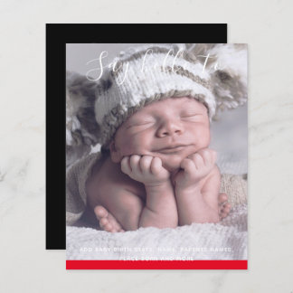 BUDGET New Baby PHOTO Announcement Custom
