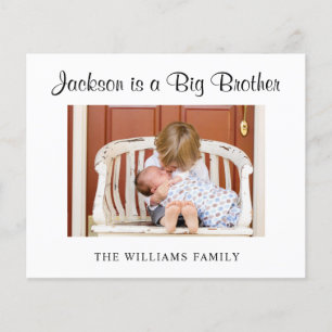 Budget New Baby Photo Birth Announcement