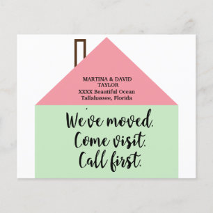Budget New Home Address Announcement card