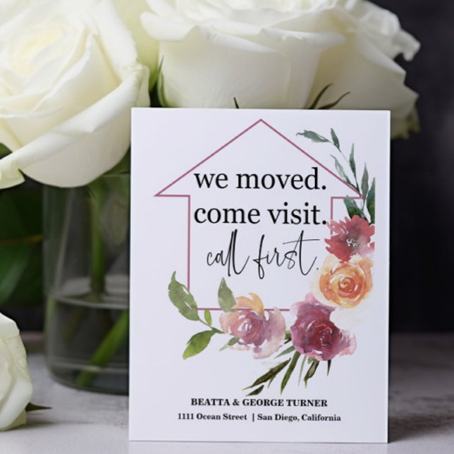 Budget New Home Address , Moving Announcement Card (Creator Uploaded)