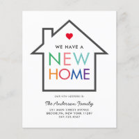 Budget New Home Change of Address Moving Card