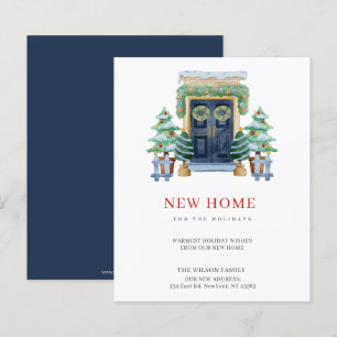 Budget New Home Christmas Door Moving Holiday Card