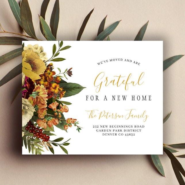 Budget new home floral moving announcement (Creator Uploaded)