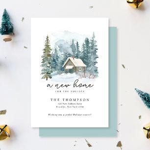 BUDGET New Home Handwriting Script Moving Holiday Card
