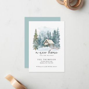 BUDGET New Home Handwriting Script Moving Holiday  Card