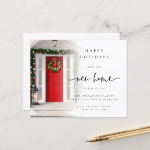 Budget New Home Photo Overlay Christmas Card