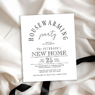 Budget new house housewarming party inivtation