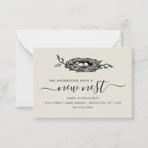 Budget New Nest Home Change of Address Moving Card