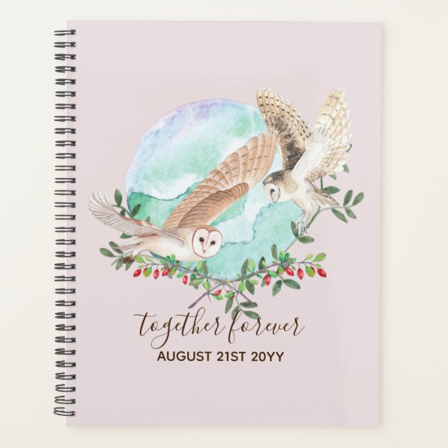 BUDGET Newlyweds Custom Wedding Gifts OWLS Planner (Front)