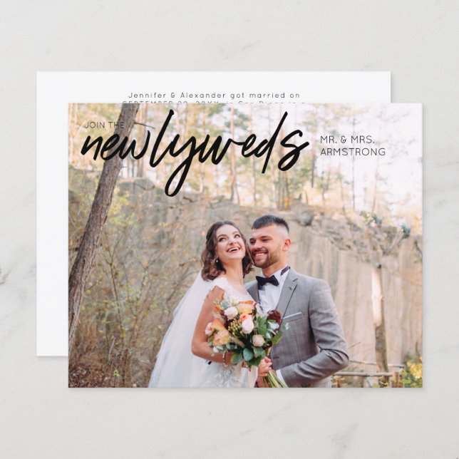 Budget Newlyweds HB 1 Photo Post Wedding Reception (Front/Back)