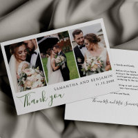 Budget Newlyweds Photo Collage Wedding Thank You
