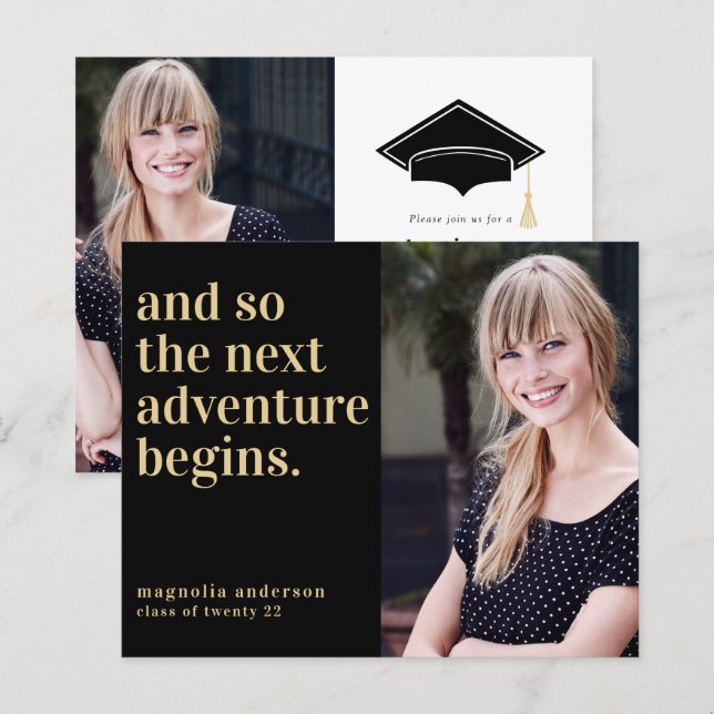 BUDGET Next Adventure Graduation Invitation (Front/Back)