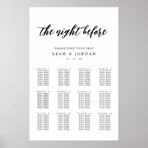 Budget Night Before Rehearsal Dinner Seating Chart