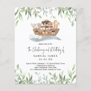 Budget Noahs Ark Green Christening & 1st Birthday