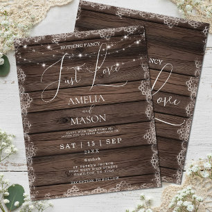 Budget Nothing Fancy Just Love Rustic Wedding