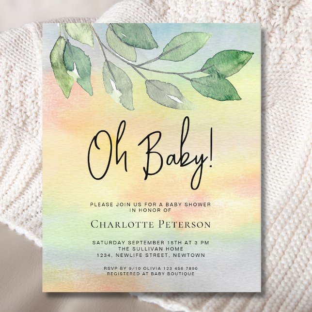 Budget Oh Baby  Baby Shower Invitation  (Creator Uploaded)