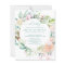 Budget Oh Baby Floral Wreath Shower Invitation