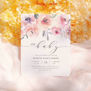 Budget Oh Baby Lettering Floral Baby Girl Shower