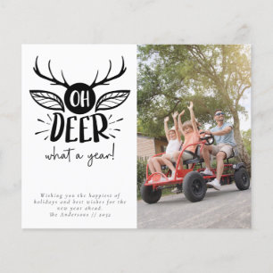 Budget Oh Deer What a Year Photo Holiday Card