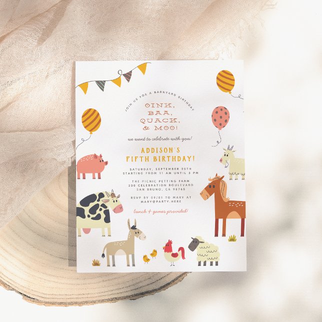 Budget Oink Baa Quack Farm Animals Birthday Party (Creator Uploaded)