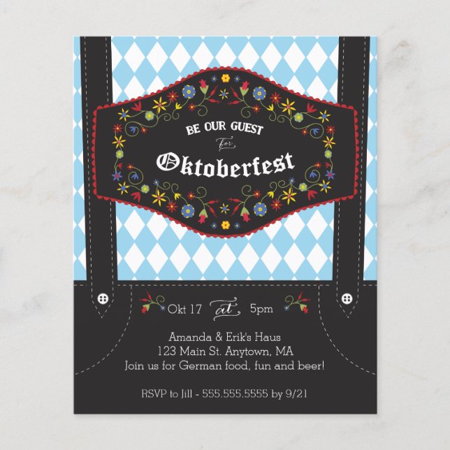 Budget Oktoberfest, Octoberfest Party Invite Flyer (Front)