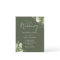 Budget Olive Green Floral Photo Wedding Invitation