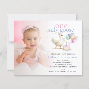 Budget One Silly Goose Photo Overlay 1st Birthday