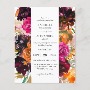 Budget Orange, Pink, Purple Fall Floral 1 Wedding