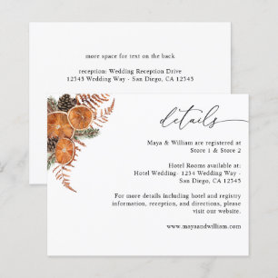 Budget Oranges Rustic Holiday Details