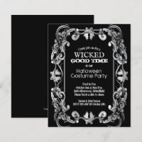 Budget Ornate Border Halloween Invitations