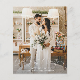 Budget Our First Christmas Vertical & H Two Photo Flyer
