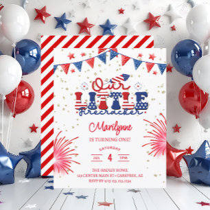 Budget Our Little Firecracker Birthday Invitation