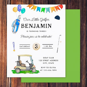 Budget Our Little Golfer Green Cart Golf Birthday