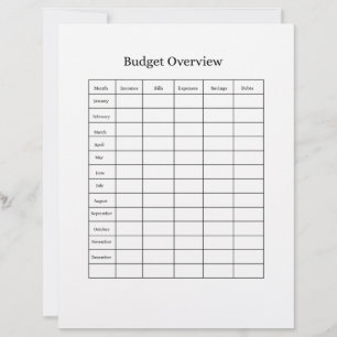 Budget Overview Letterhead