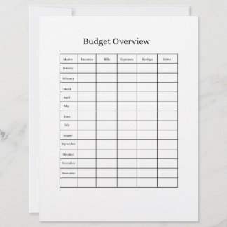 Budget Overview Letterhead