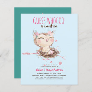 BUDGET OWL Baby Shower Guess Whooo Is Almost Due