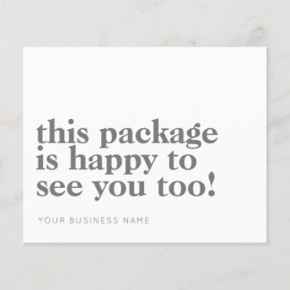 Budget Package Happy to See You Thank You Business