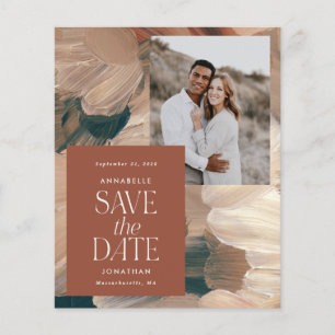 budget painted terracotta chic photo invitation flyer