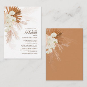 Budget Pampas Grass Baby Shower Invitation
