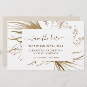 Budget Pampas Grass Boho Save the Date